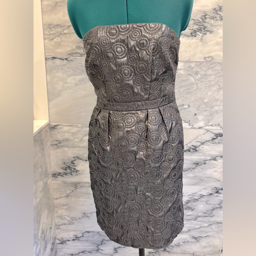 Alfred Sung brocade strapless dress